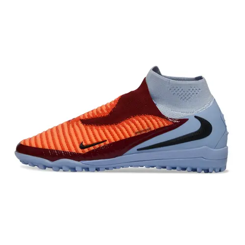 Chuteira Society Nike Phantom GX 6 DF Elite TF Azul e Laranja