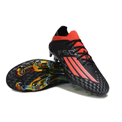 Chuteira Campo Adidas F50 FG Preto, Branco e Vermelho
