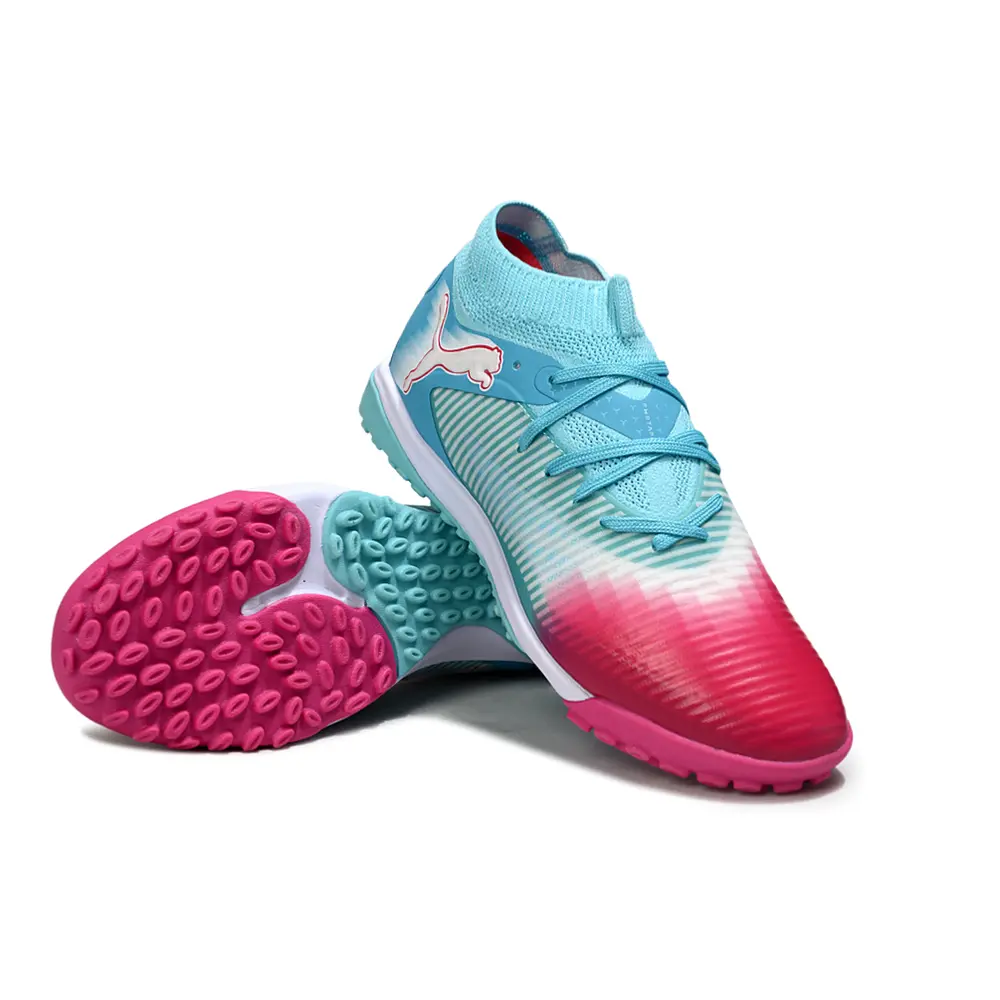 Chuteira Society Puma Future 8 TF Azul e Vermelho