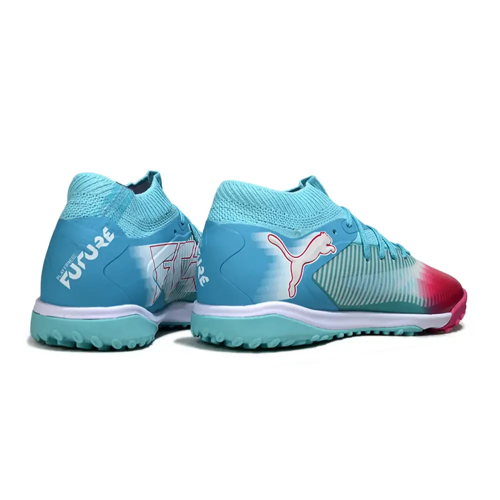 Chuteira Society Puma Future 8 TF Azul e Vermelho