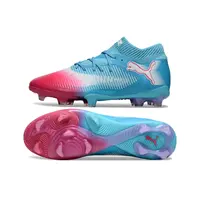 Chuteira Campo Puma Future 8 FG Azul e Vermelho - imagem 7