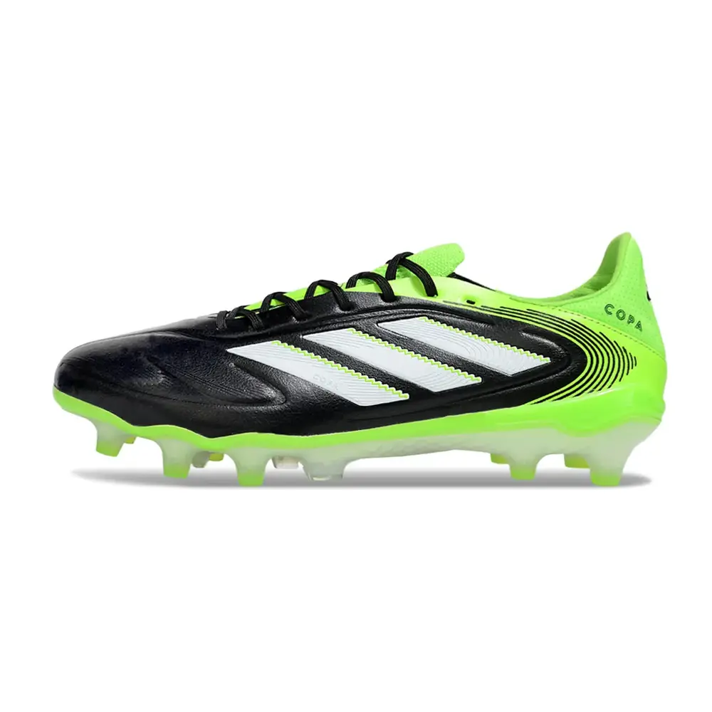 Chuteira Campo Adidas Copa Pure III Elite FG | Preta, Verde e Branca