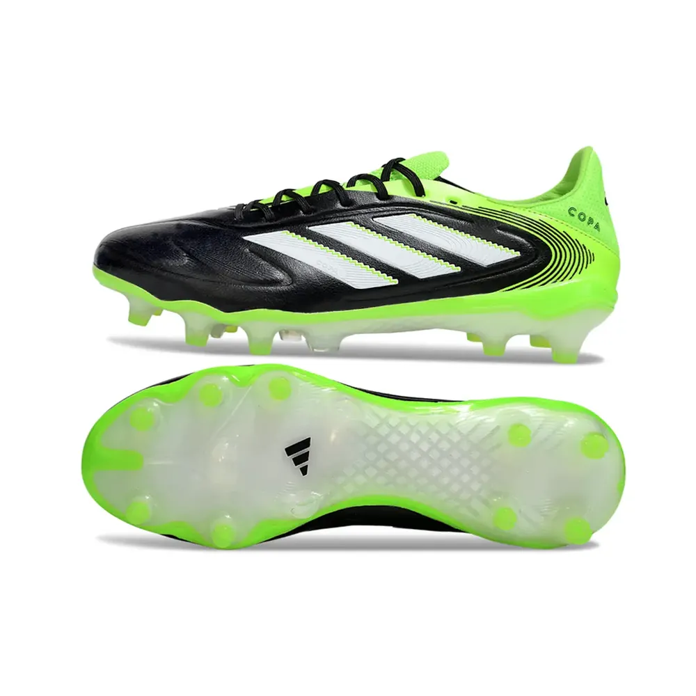 Chuteira Campo Adidas Copa Pure III Elite FG | Preta, Verde e Branca