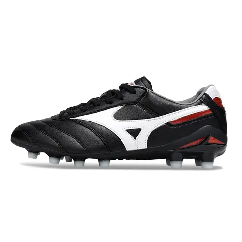 Chuteira Campo Mizuno Morelia DNA FG Preta, Branca e Vermelho