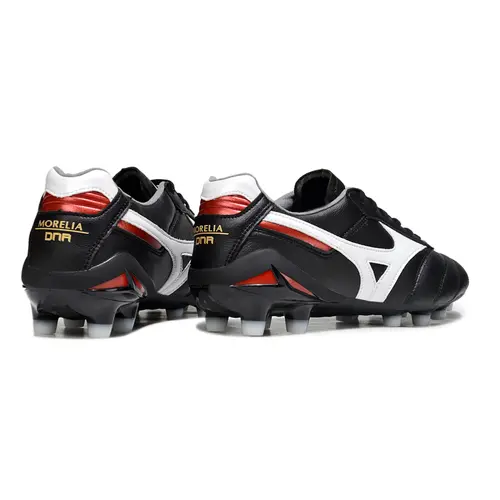 Chuteira Campo Mizuno Morelia DNA FG Preta, Branca e Vermelho