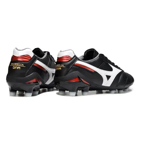 Chuteira Campo Mizuno Morelia DNA FG Preta, Branca e Vermelho