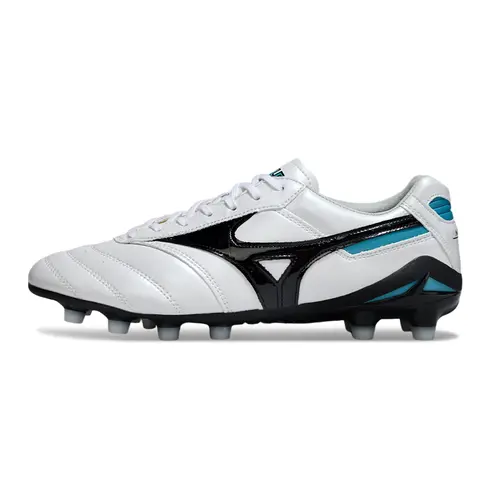 Chuteira Campo Mizuno Morelia DNA FG Branca, Preto e Azul