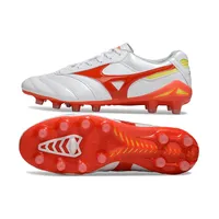 Chuteira Campo Mizuno Morelia DNA FG | Branco Vermelho Amarelo - imagem 4