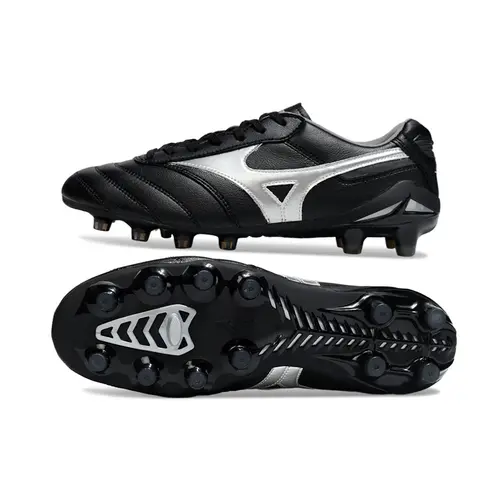 Chuteira Campo Mizuno Morelia DNA FG Preta e Prata
