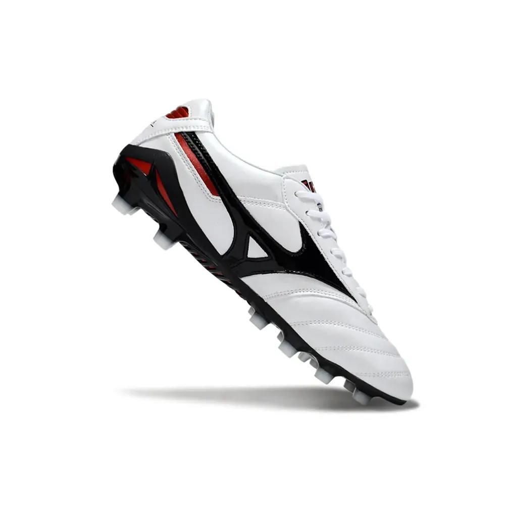 Chuteira Campo Mizuno Morelia DNA FG | Branca, Preta e Vermelha