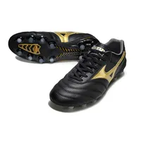 Chuteira Campo Mizuno Morelia DNA FG Preta e Dourada - imagem 4