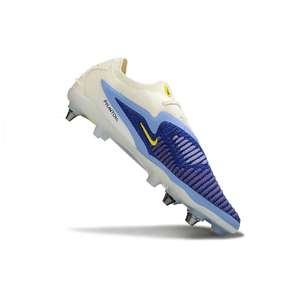 Chuteira Campo Nike Phantom | Elite Trava Mista Branco Azul
