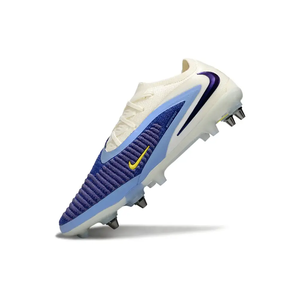 Chuteira Campo Nike Phantom | Elite Trava Mista Branco Azul