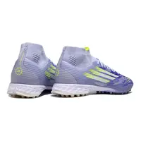 Chuteira Society Adidas F50 Cano Médio TF Roxo e Verde - imagem 6