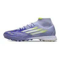 Chuteira Society Adidas F50 Cano Médio TF Roxo e Verde - imagem 1