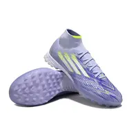 Chuteira Society Adidas F50 Cano Médio TF Roxo e Verde - imagem 5