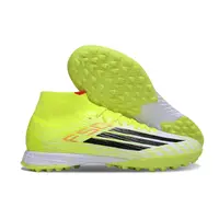 Chuteira Society Adidas F50 Cano Médio Verde e Branco | Leve e rápida - imagem 5