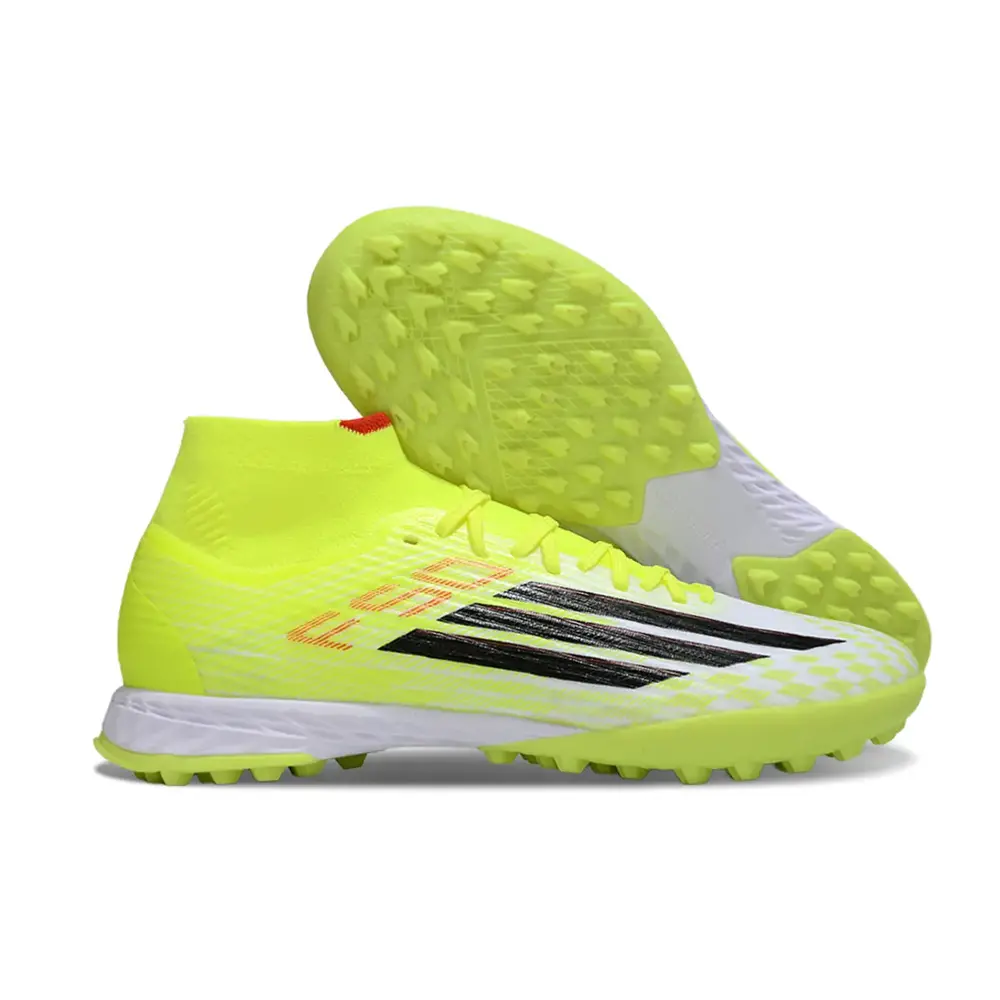 Chuteira Society Adidas F50 Cano Médio Verde e Branco | Leve e rápida