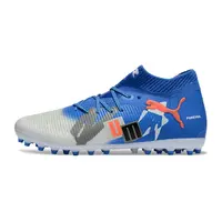 Chuteira Society Puma Future 8 MG Azul e Cinza | Ajuste e Conforto - imagem 1