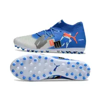 Chuteira Society Puma Future 8 MG Azul e Cinza | Ajuste e Conforto - imagem 3