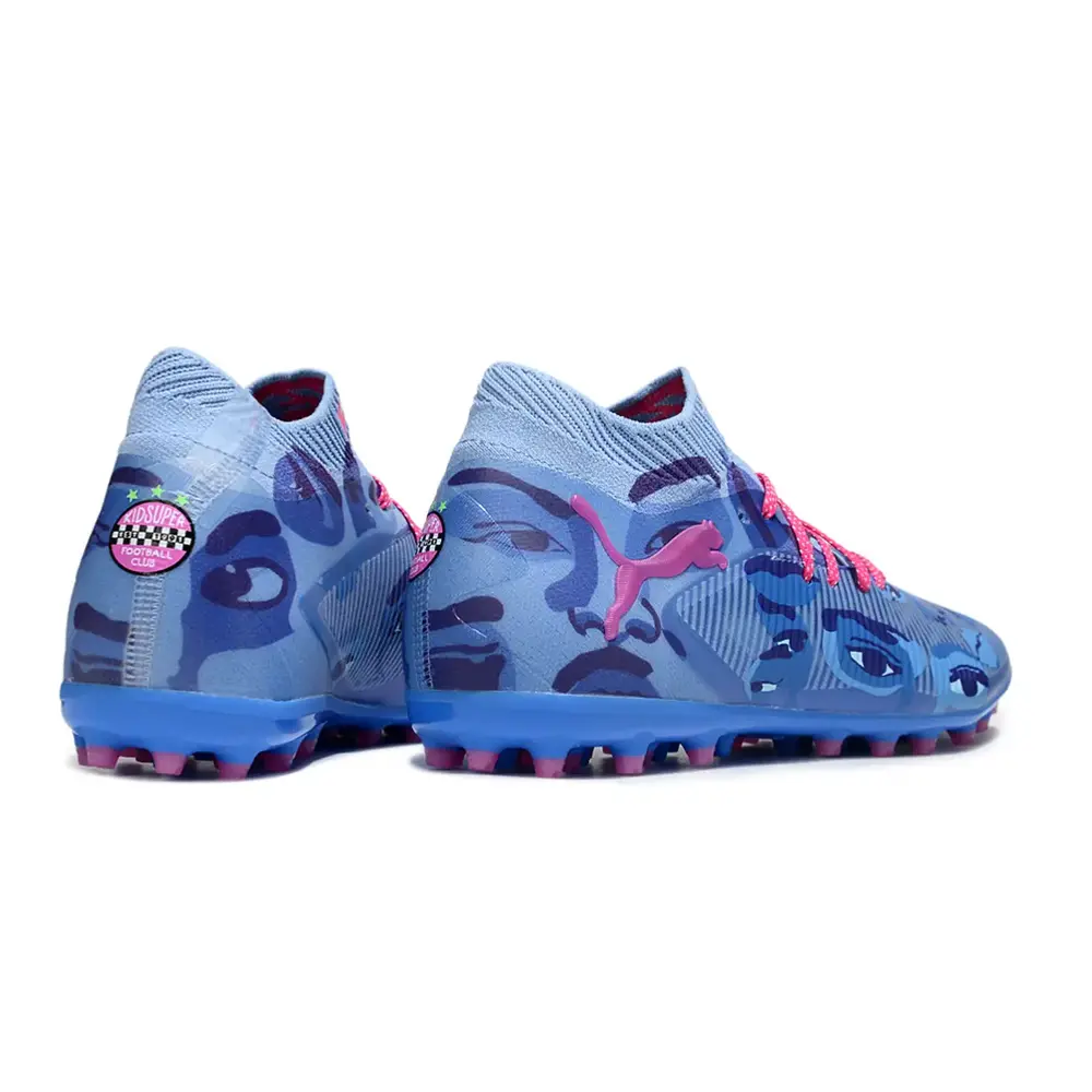 Chuteira Society Puma Future 8 MG Azul e Rosa | KidSuper