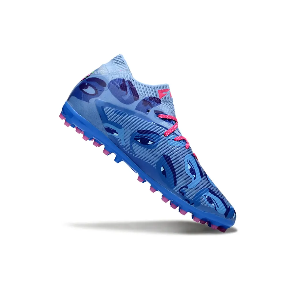 Chuteira Society Puma Future 8 MG Azul e Rosa | KidSuper