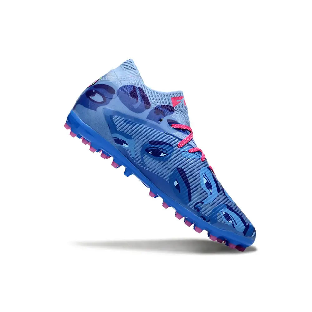 Chuteira Society Puma Future 8 MG Azul e Rosa | KidSuper