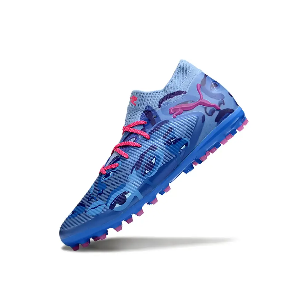 Chuteira Society Puma Future 8 MG Azul e Rosa | KidSuper