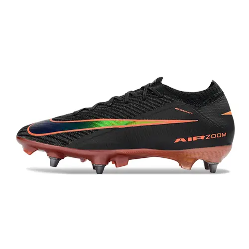 Chuteira Campo Nike Air Zoom Mercurial Vapor 16 Elite Trava Mista Preto e Laranja 