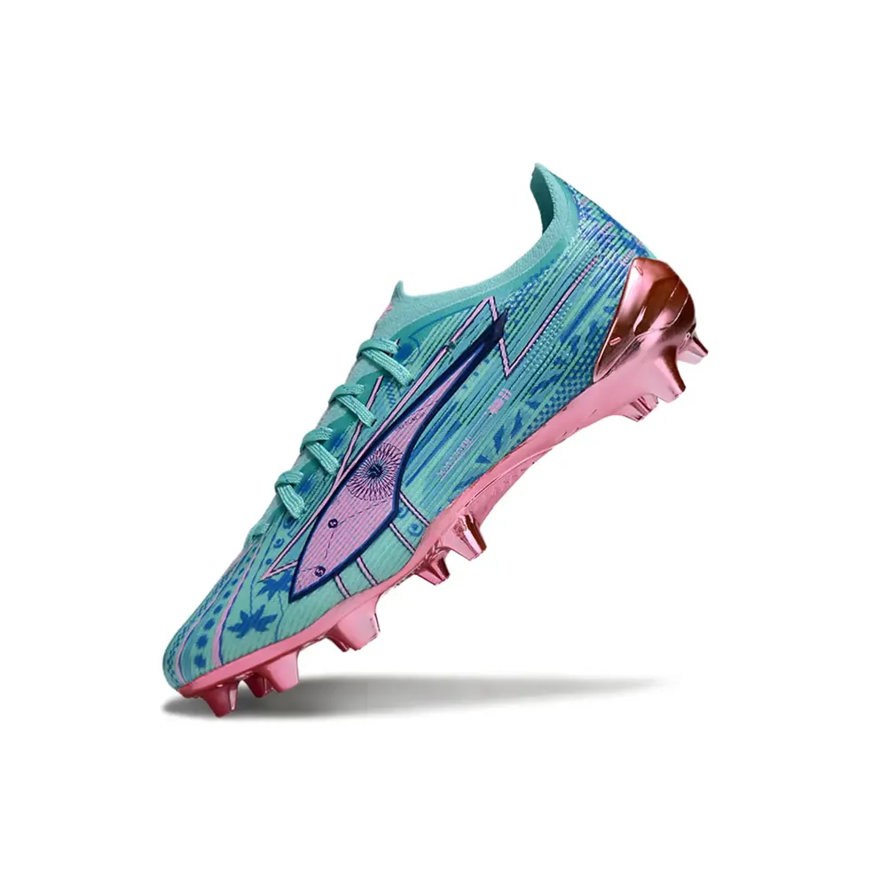 Chuteira Campo Puma Ultra 6 FG Miami Edition | Azul e Rosa
