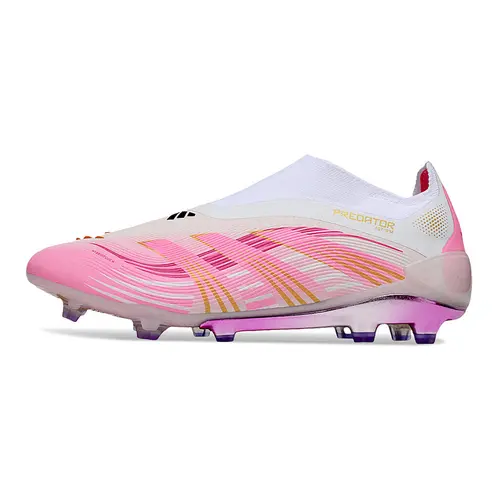 Chuteira Campo Adidas Predator LL Elite FG Branco e Rosa