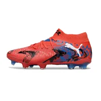 Chuteira Campo Puma Future 8 FG Vermelha e Azul | Agilidade e Controle - imagem 1