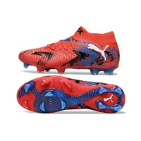 Chuteira Campo Puma Future 8 FG Vermelha e Azul | Agilidade e Controle - imagem 3