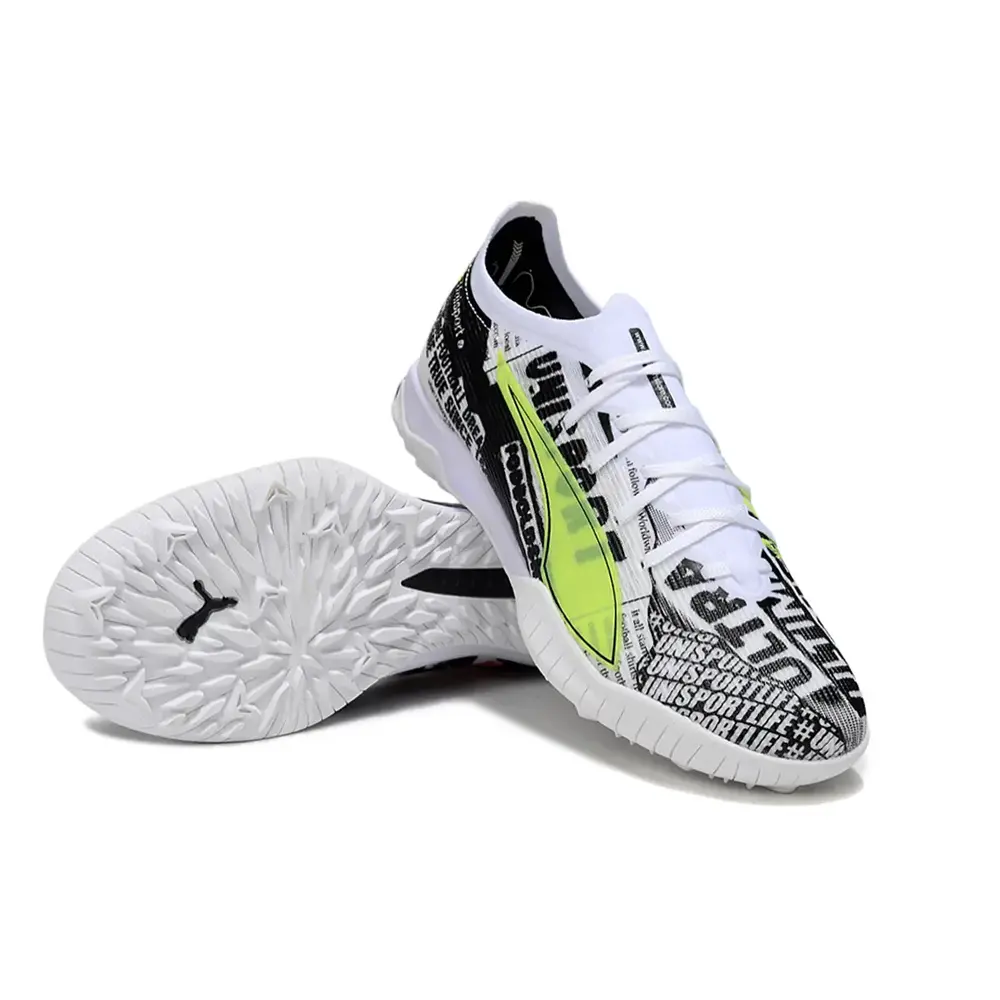 Chuteira Society Puma Ultra 6 Ultimate TF Branco e Preto
