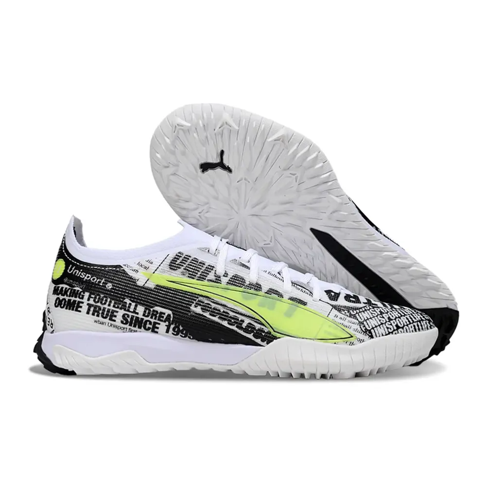 Chuteira Society Puma Ultra 6 Ultimate TF Branco e Preto