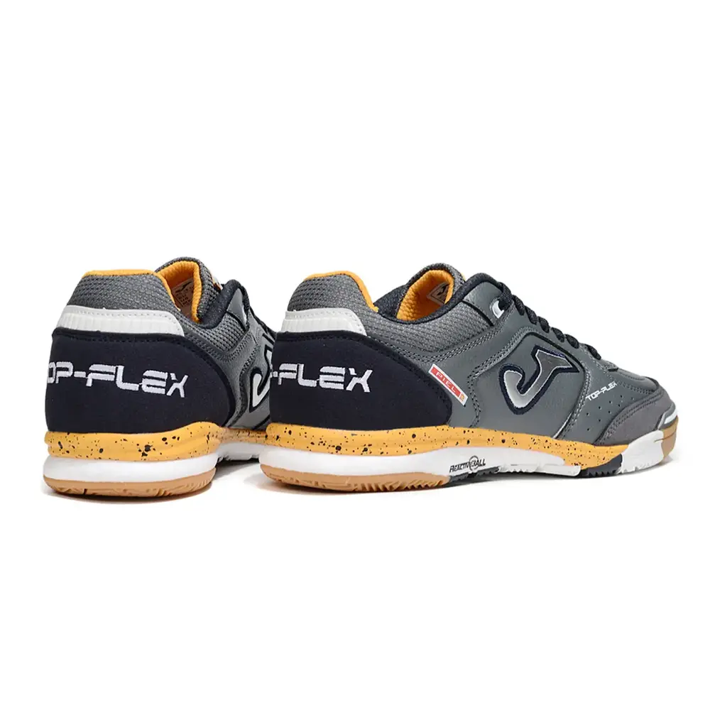 Chuteira Futsal Joma Top Flex Rebound IC Cinza e Preto