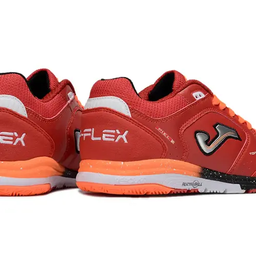 Chuteira Futsal Joma Top Flex Rebound IC Vermelha e Laranja