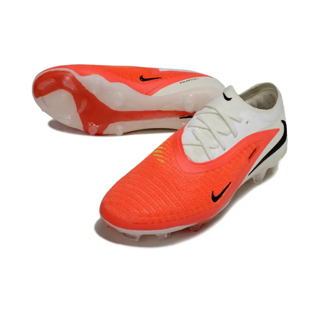 Chuteira Campo Nike Phantom GX 6 Elite FG Branco e Laranja