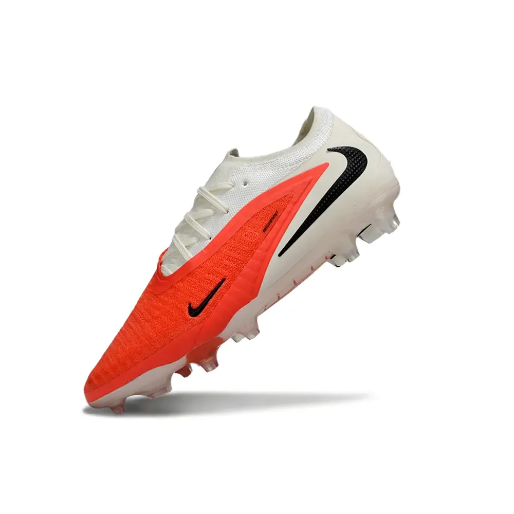 Chuteira Campo Nike Phantom GX 6 Elite FG Branco e Laranja