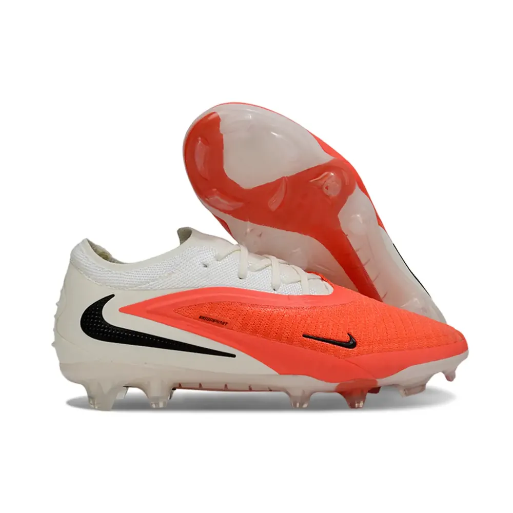 Chuteira Campo Nike Phantom GX 6 Elite FG Branco e Laranja