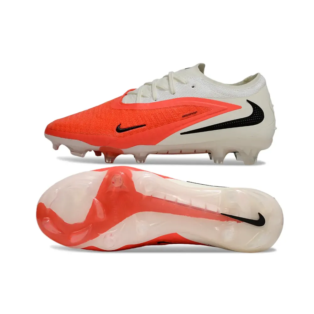 Chuteira Campo Nike Phantom GX 6 Elite FG Branco e Laranja