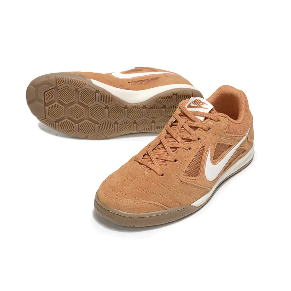 Chuteira Futsal Supreme Nike SB | Marrom e Branco