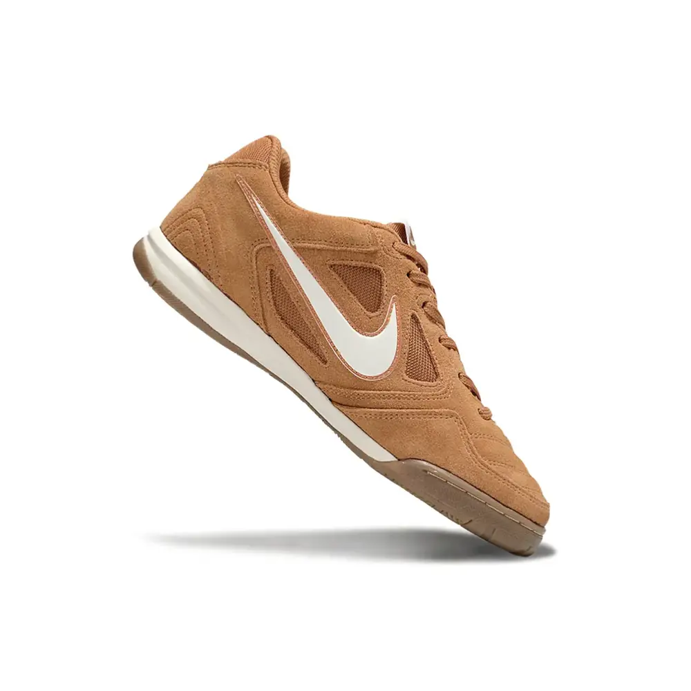 Chuteira Futsal Supreme Nike SB | Marrom e Branco