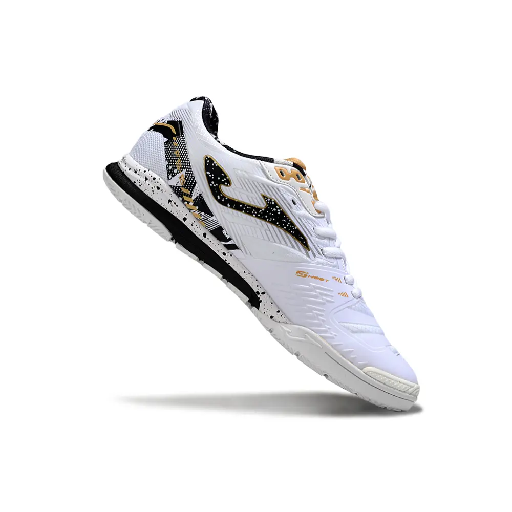 Chuteira Society Joma Top Flex TF | Preta e Laranja