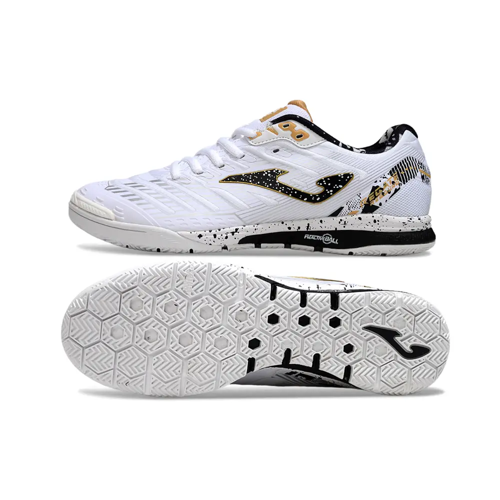 Chuteira Society Joma Top Flex TF | Preta e Laranja