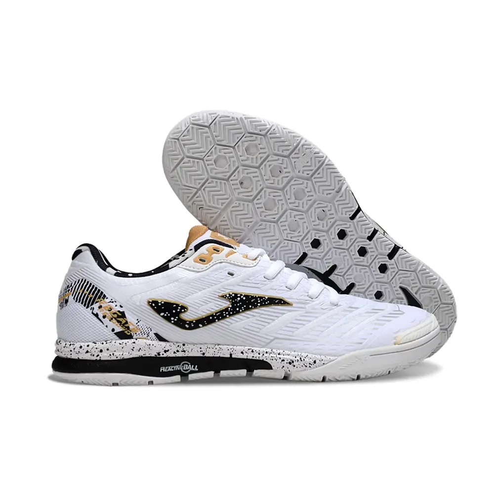 Chuteira Society Joma Top Flex TF | Preta e Laranja
