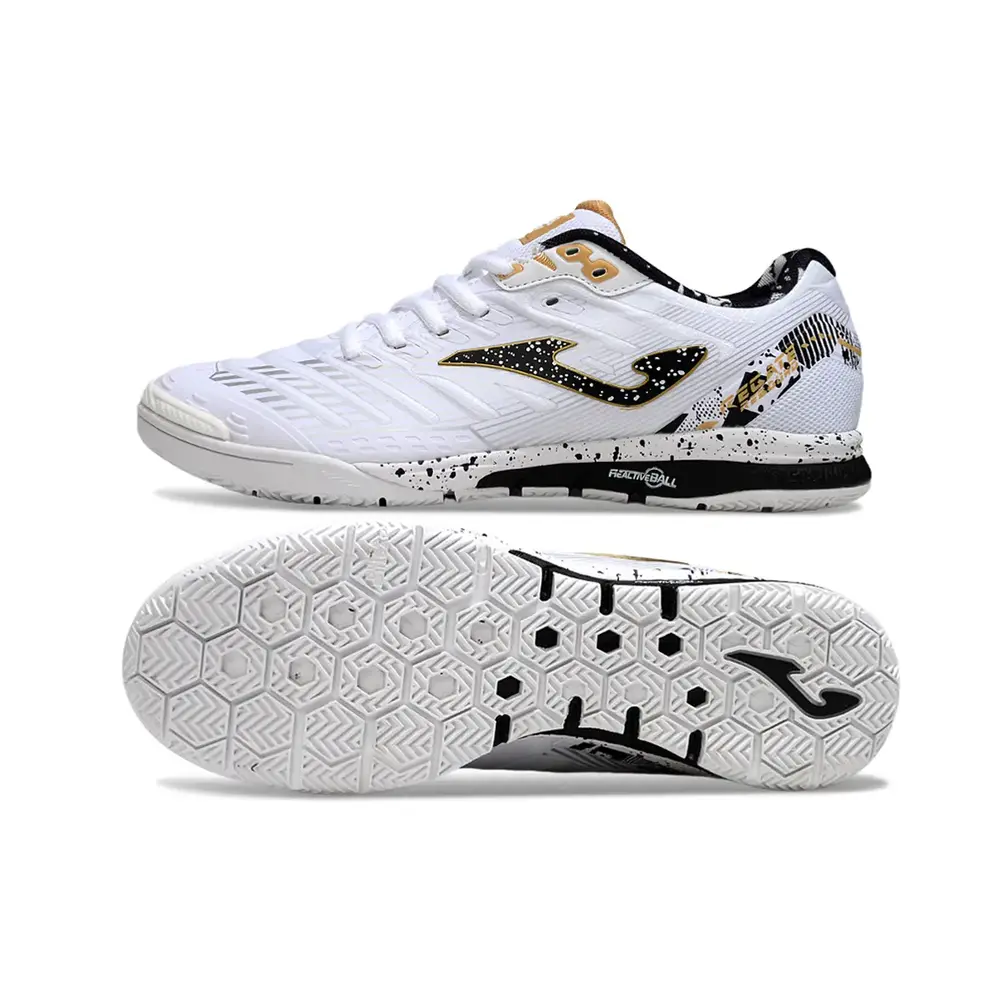 Chuteira Society Joma Top Flex TF | Preta e Laranja