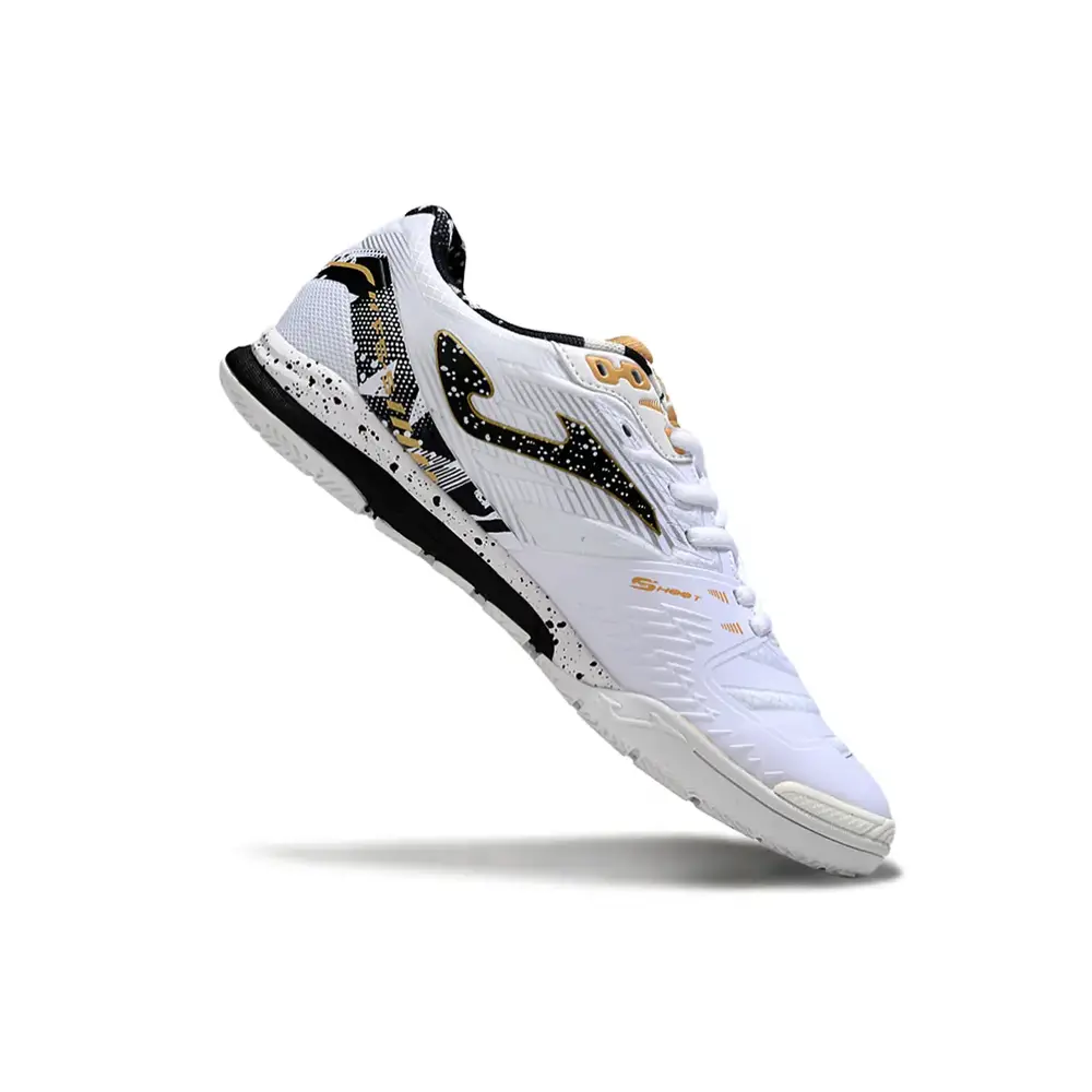 Chuteira Society Joma Top Flex TF | Preta e Laranja