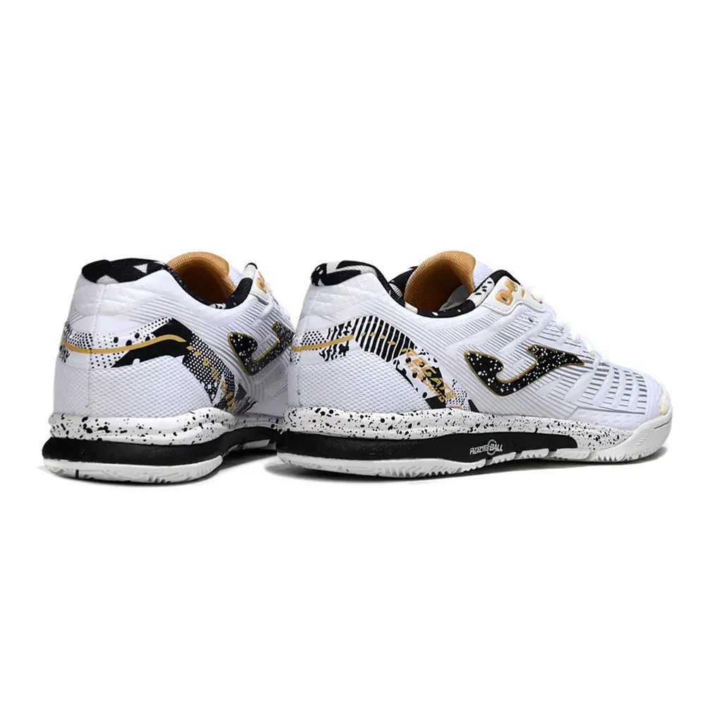 Chuteira Society Joma Top Flex TF | Preta e Laranja