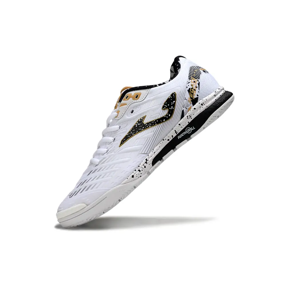 Chuteira Society Joma Top Flex TF | Preta e Laranja